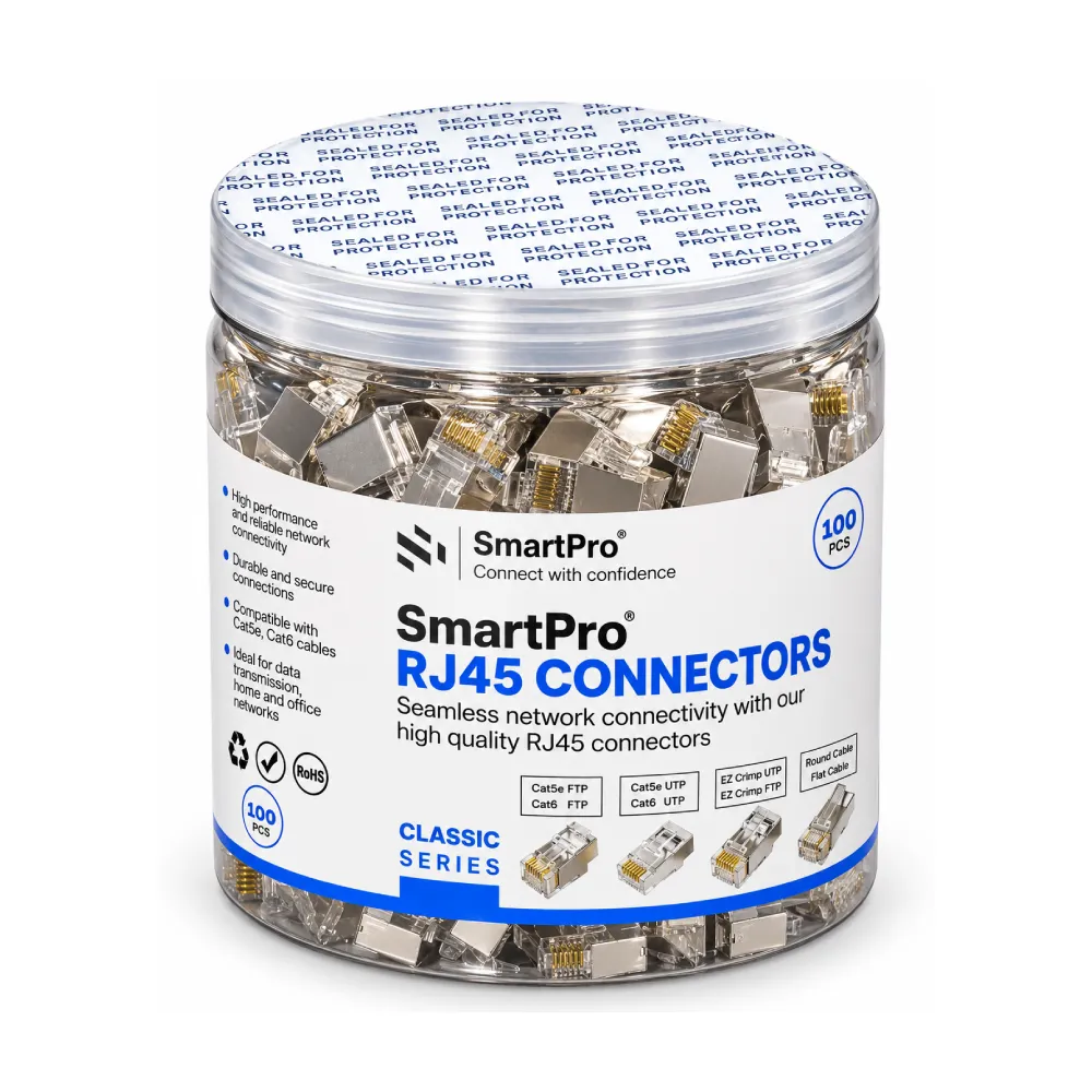 Smart Pro STP RJ45 Connector Metal (PACK OF 100)
